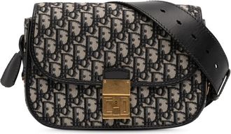 Dior Pre-owned Dior Oblique Canvas Flap Crossbody 01-RU-0168