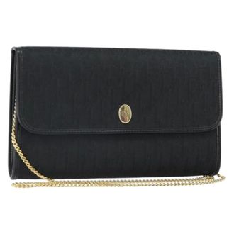 Dior Pre-owned Cross Body Bags, female, Black, Size: ONE SIZE Pre-owned Trotter Canvas Shoulder Bag