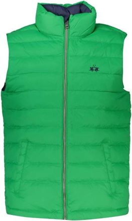 La Martina Elegante Mouwloze Groene Geborduurde Jas - Heren - Bodywarmers - Groen - XL - Jassen