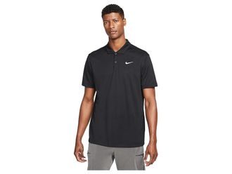 Nike Court Dri-FIT Tennis Polo Mens Clothing Black/White : 2XL, Polyester