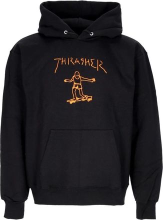 Thrasher Zwart/Oranje Heren Sweatshirt Hoodie - Heren - Hoodies - Zwart - S - Katoen - Hoodies & sweatvesten
