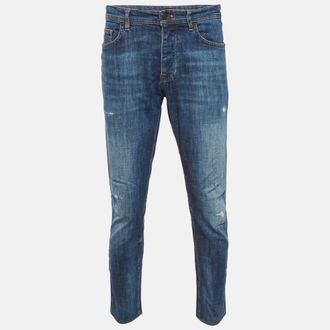 HUGO BOSS Boss By Hugo Boss Navy Blue Denim Taber Tapered Jeans L Waist