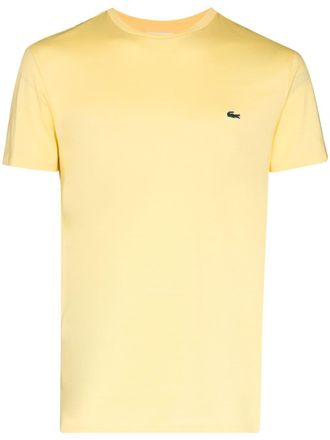 Lacoste logo-patch cotton T-shirt - Yellow