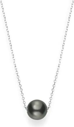 Mikimoto Black South Sea White Gold Single Pearl Pendant Necklace 10mm - MPQ10059BXXW