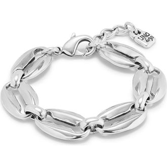 UNOde50 Small Oval Link Chain Bracelet in Silver at Nordstrom, Size Medium