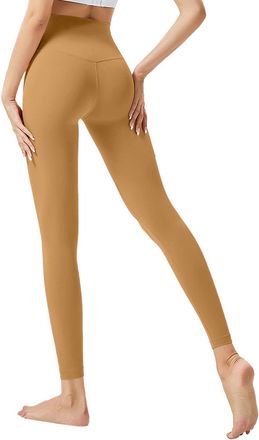 Generic Leggings for Women UK High Waisted Tummy Control - 4-Way Stretch Quick-Dry Yoga Pants, Compression Gym Leggings for Running Workout Pilates, Light Bro