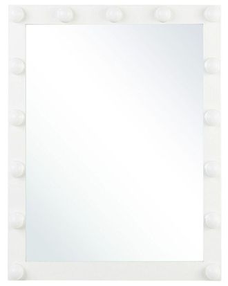 Beliani Specchio A Led Da Parete Bianco 50 X 60 Cm Odenas