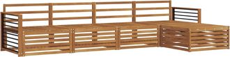 vidaXL Conjunto De Sof&aacute;s De Exterior 5 Uds. Natural Vidaxl