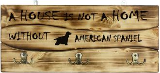 OEM Cocker Spaniel Americano: Percha Con Perro, Expositor De Medallas, Decoraci&oacute;n Del Hogar De Art-dog