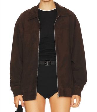 LaMarque Womens Caden Bomber Jacket In Chocolate
