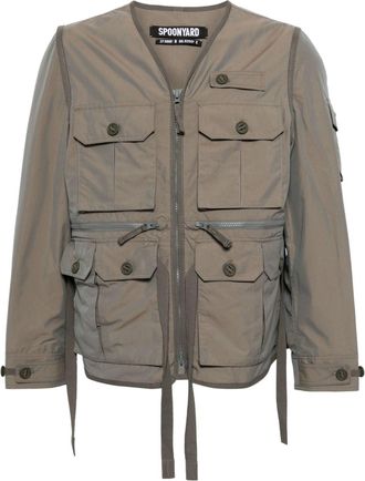 SPOONYARD detachable-sleeve jacket - unisex - Cotton/Polyester/Cotton - S - Grey