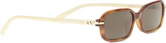 Valentino Garavani VG0047S Rectangular Acetate Sunglasses - Brown