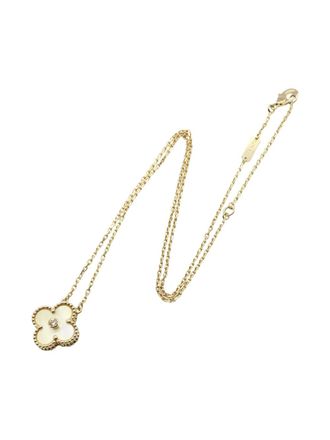 Van Cleef & Arpels Collana Alhambra con madreperla e diamanti anni 2010 - Oro