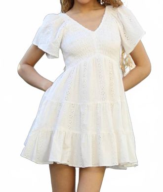 Angie Maisie Mini Dress In White