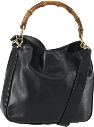 Gucci Pre-owned Handbags, female, Black, Size: ONE SIZE Pre-owned Vintage Leather Handbag
