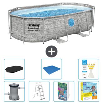 Bestway Piscina Bestway Power Steel Oval - 427x250x100 Cm - 8-piezas S546