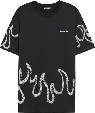 Barrow Barrow, Tops, Heren, Zwart, M, Katoen, Jersey T-Shirt