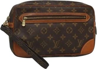 Louis Vuitton Pre-owned Clutches, female, Brown, Size: ONE SIZE Pre-owned Marly Dragonne Clutch Bag