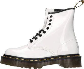 Dr. Martens 1460 Bex Patent Leather Veterlaarzen - Dames - Veterlaarzen - Wit - 37 EU - Leer - Schoenen
