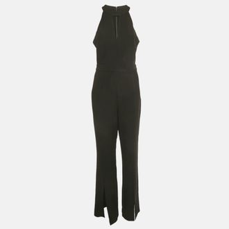 Karl Lagerfeld Black Crepe Party Jumpsuit