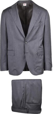 LUIGI BORRELLI NAPOLI Grey Virgin Wool Suit