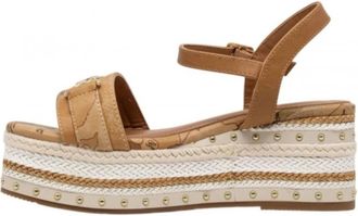 Alviero Martini 1A Classe Wedge Sandal H65 - Dames - Sleehakken - Beige - 41 EU - Schoenen