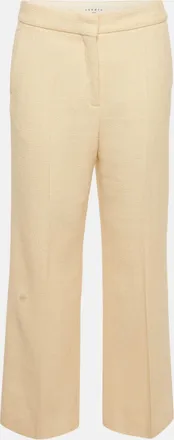 Sandro Beige Tweed Straight-Leg Trousers