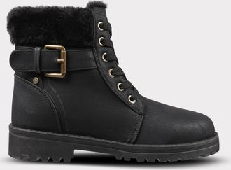 Lamofootwear Womens Lace-Up Boot In Black