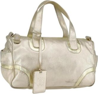 Loewe Pre-owned Handbags, female, Yellow, Size: ONE SIZE Pre-owned Leather Handbag