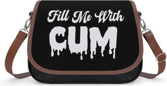 Generic Fill Me With Cum Small Womens Crossbody Bags Shoulder Handbag with Adjustable Strap for Travel