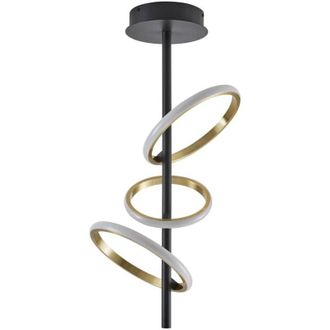 Lucande Lámpara de techo led Madu en Negro Metal - Lucande