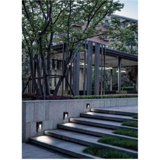 Trade Shop Trade Shop Traesio - Trade Shop - Segnapasso Da Esterno Faretto 12 Watt Ip65 Nero Luce Calda Fredda Naturale Es62