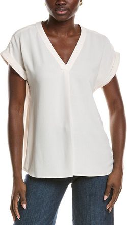 Jones New York V-Neck Extend Roll Cuff Blouse