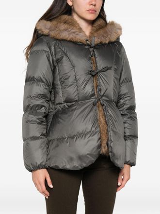 Peuterey Faux-Fur Trimmed Down Jacket - Grey