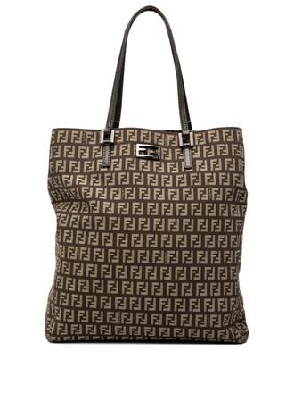 Fendi Borsa tote in tela con motivo Zucchino 2000-2010 - Marrone