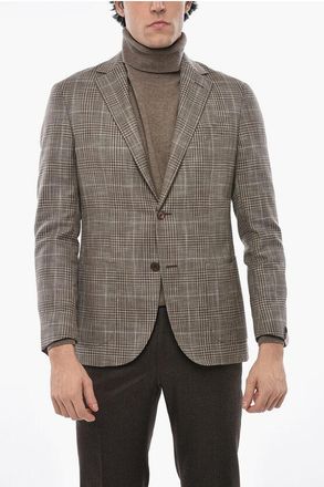 Corneliani Blazer Monopetto GATE Con Motivo Principe Di Galles taglia 52