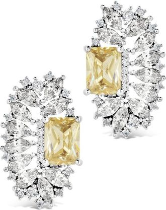 Sterling Forever Cz Nina Statement Studs