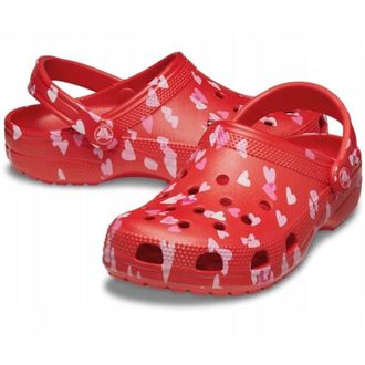 OEM Zueco Crocs Classic Vday 209682 M6 I Eu 3839 I W8 Rojo Cereza