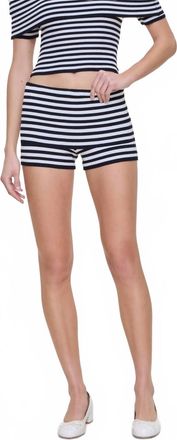 Frankies Bikinis Estelle Booty Shorts In Silhouette Stripe