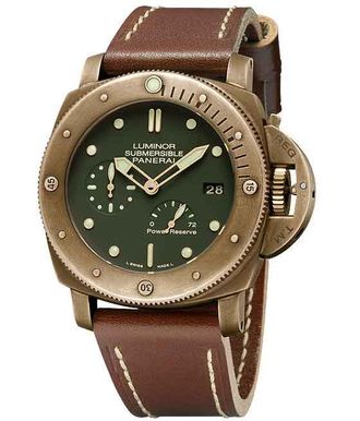 Officine Panerai Pre-owned Panerai Luminor 1950 GMT Green Dial Mens Watch PAM00507
