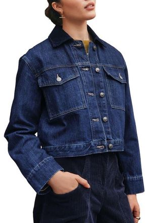Next Two Tone Denim Jacket in Blue at Nordstrom, Size 6 Us