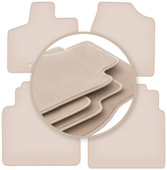 OEM Alfombrillas Beige Premium Para: Chrysler Grand Voyager V Minivan 2008-2016