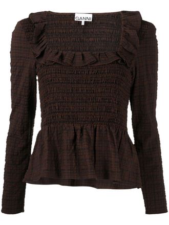 Ganni Blusa - Marrone