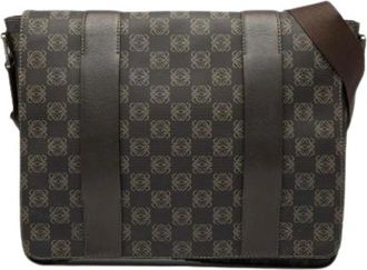 Loewe Pre-owned Cross Body Bags, female, Brown, Size: ONE SIZE Pre-owned Fabric Crossbody Bag