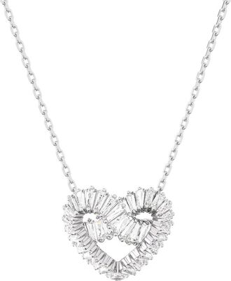 Swarovski Ketting Vrouwen Matrix Hanger Hart Wit 5647924 - Dames - Kettingen - Grijs - ONE Size - Accessoires
