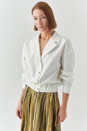 Exquise Romina Collar Jacket in Ecru at Nordstrom, Size X-Large