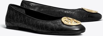 Tory Burch Womens Claire Cap-Toe Quilted Ballet, size 3.5