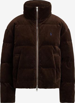 Polo Ralph Lauren Kurze Cord-Daunenjacke mit Stehkragen Pony