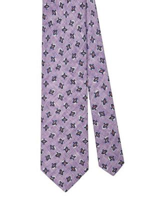 Robert Talbott Robert Geometric Print Best of Class Necktie in Lavender at Nordstrom