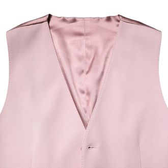 Dolce & Gabbana Pink Wool Dress Formal Men Waistcoat Mens Vest